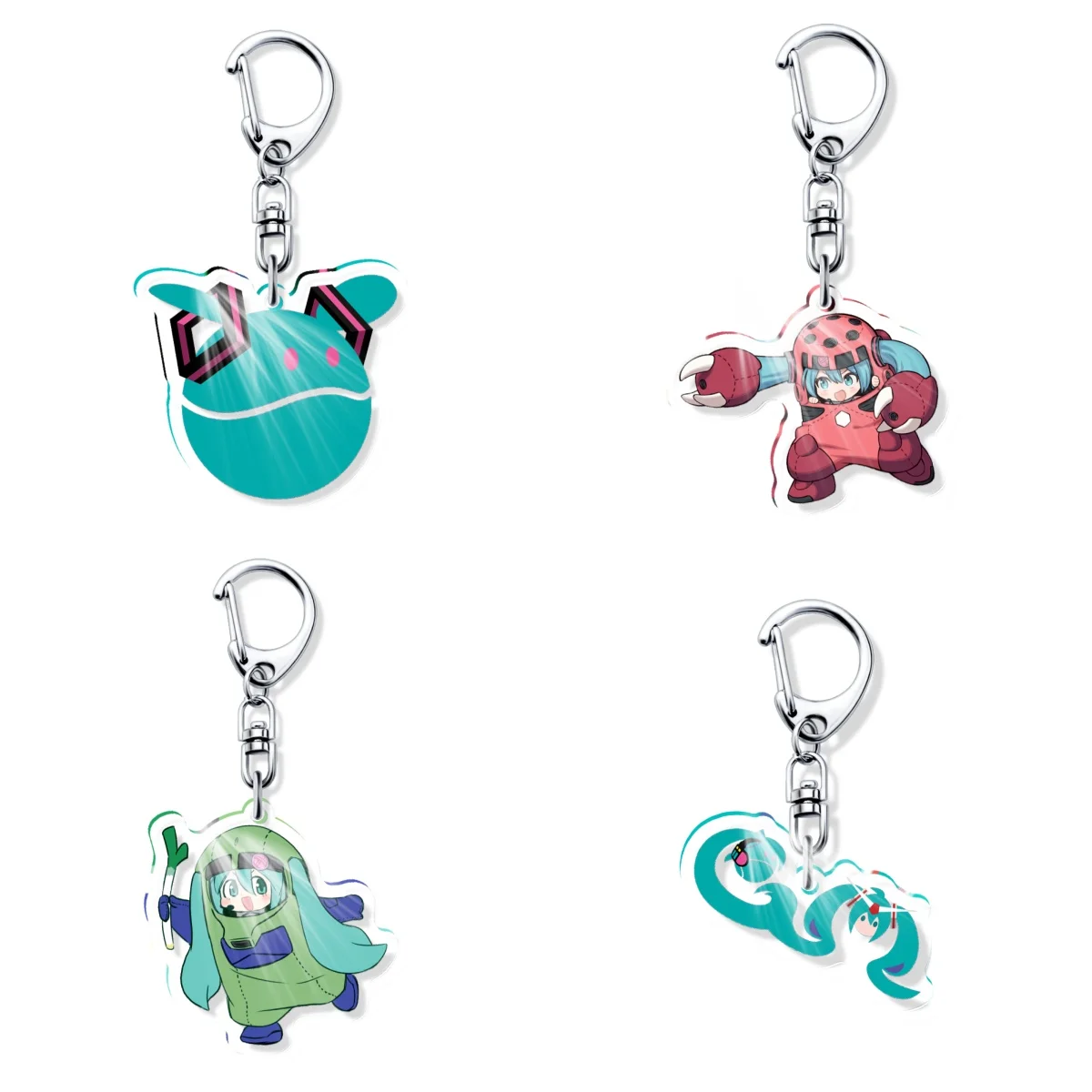 Hatsune Miku Gundam Gquuuuuux Cobrand Akrylowy Brelok Zawieszka do Torby Dla Fanów Produkty Szkolne Animacja…