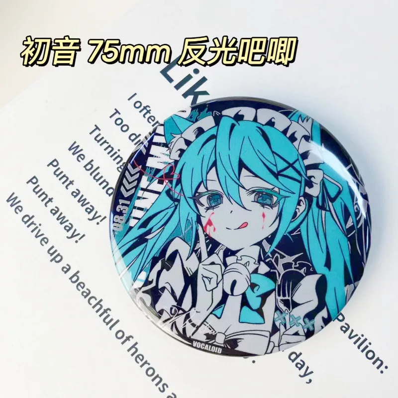 Hatsune Miku nowa odznaka Anime peryferyjne urocza broszka z kreskówek japońska Kawaii DIY Itbag odzież…