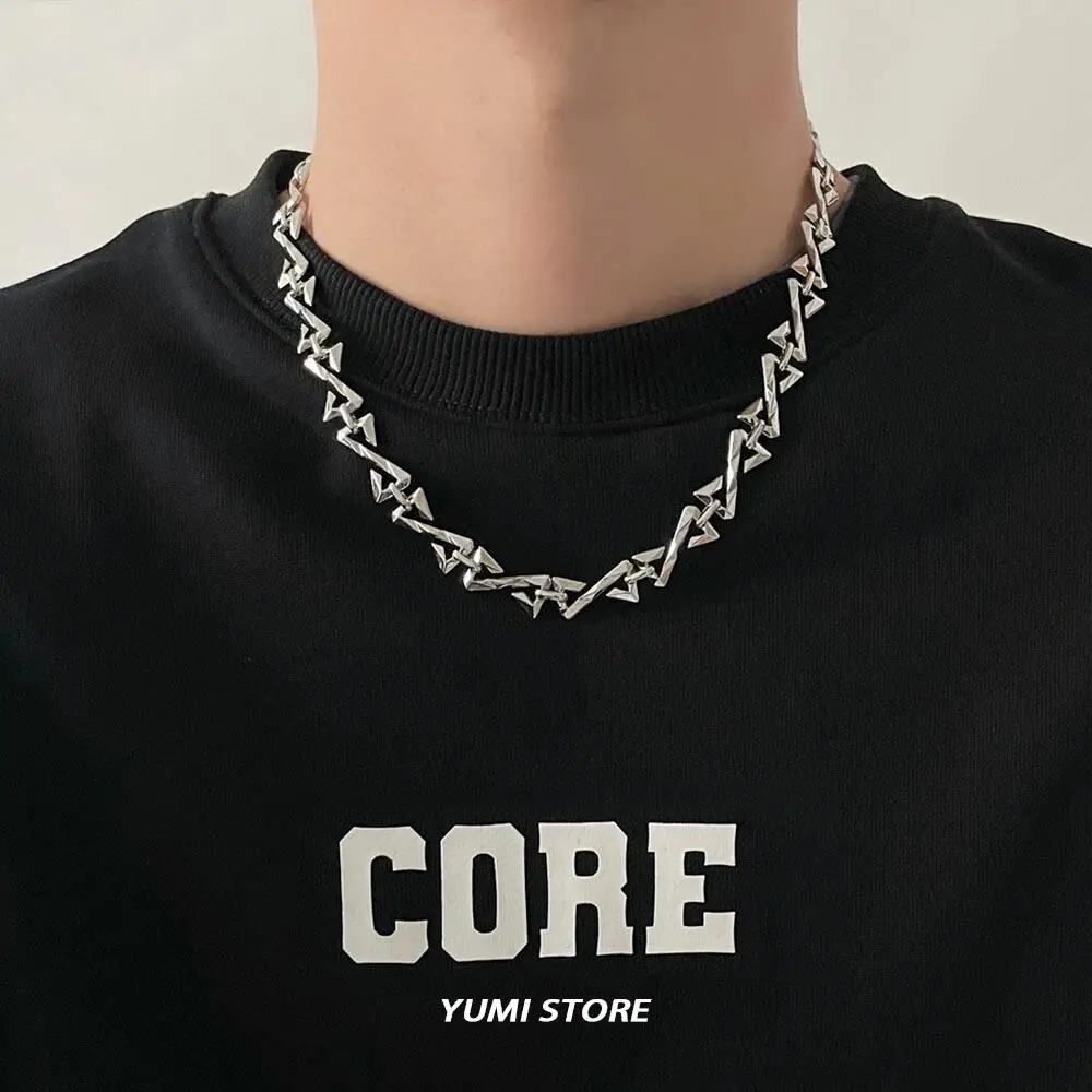 Hip Hop Litera Z Choker Naszyjnik Dla Mężczyzn Kobiety Trend Obroża Łańcuch Urok Kpop Biżuteria na Szyję Punk…