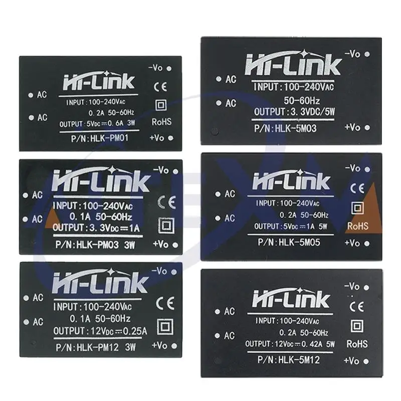HLK-PM01 HLK-PM03 HLK-PM12 AC-DC 220 V do 5 V/3,3 V/12 V Mini moduł zasilania Inteligentny przełącznik domowy…