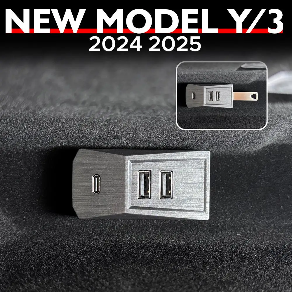 Hub USB do schowka w Tesla Model Y (nowy model) Launch Juniper 2025 Model 3 Highland 2024, port Type-C… Hub USB do schowka w Tesla Model Y (nowy model) Launch Juniper 2025 Model 3 Highland 2024, port Type-C…