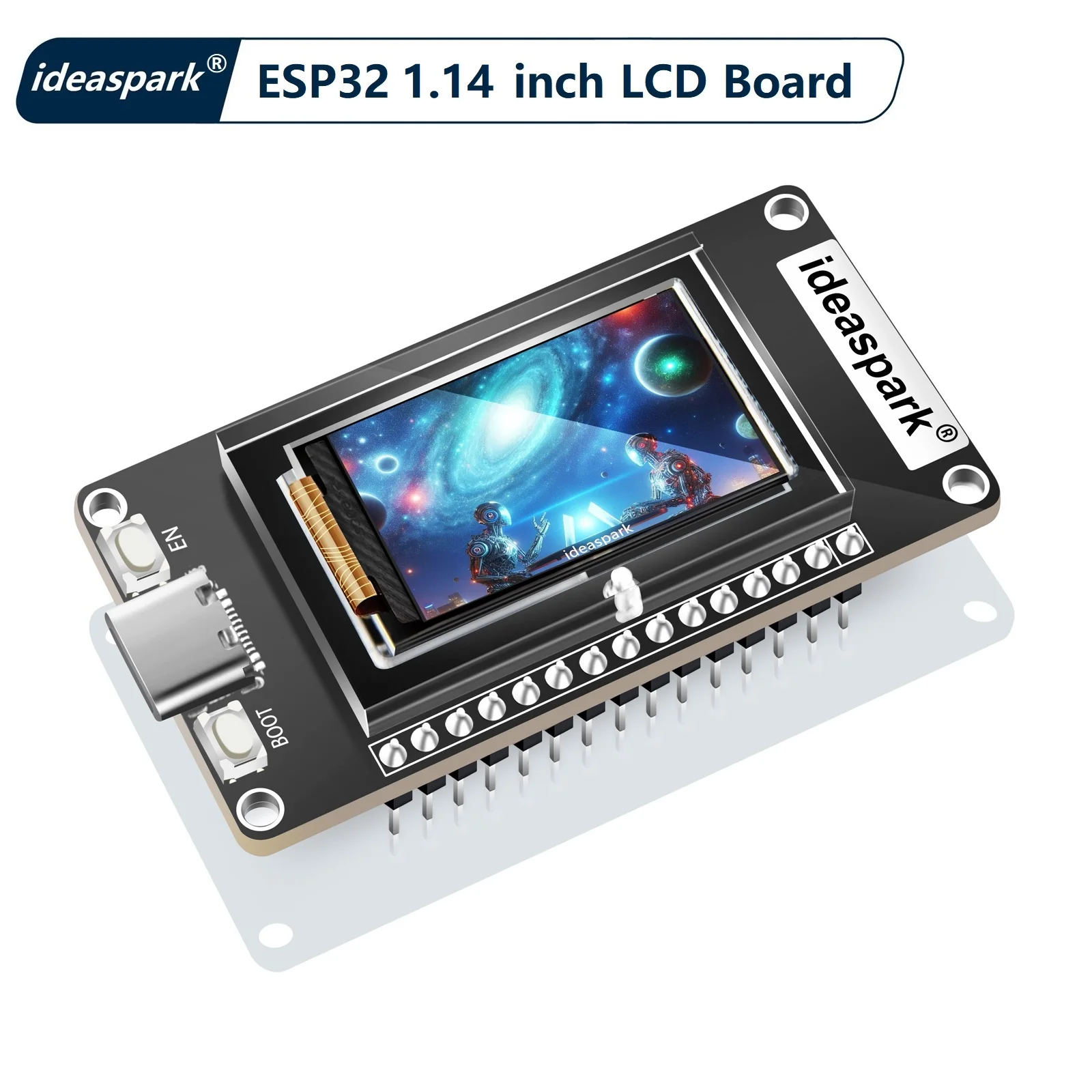 ideaspark ® Płytka rozwojowa ESP32 1.14 w ST7789 135×240 wyświetlacz TFT LCD, moduł WiFi + BL, CH340, typ C…
