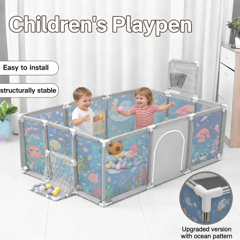 IMBABY Cartoon Baby Playpen Frame Bezpieczny plac zabaw dla maluchów Antykolizyjne ogrodzenie bezpieczeństwa…