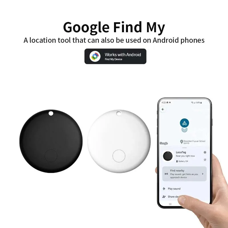 Inteligentne lokalizatory Bluetooth Smart Tagi dla Androida, kompatybilne z aplikacją Google Find My Device…