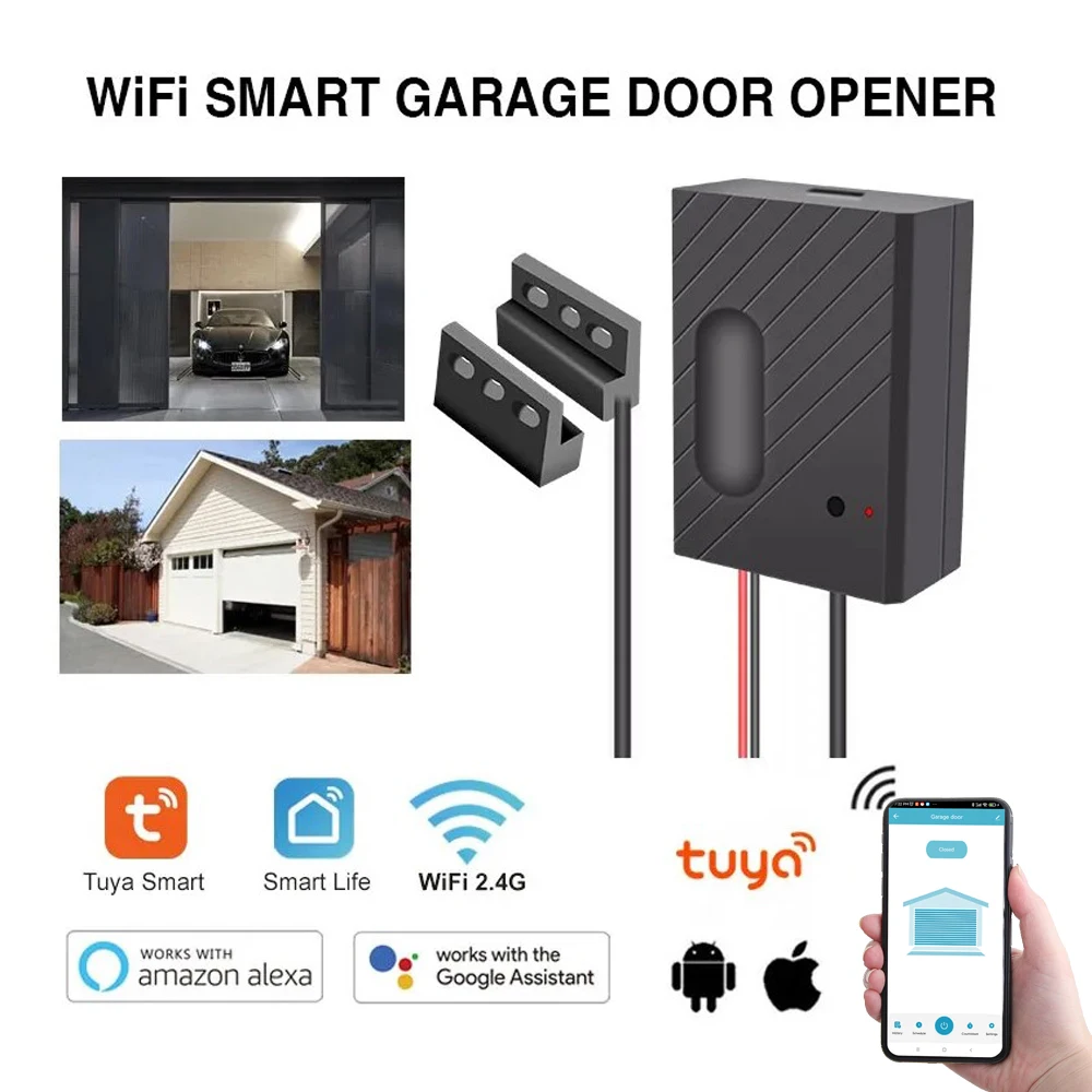 Inteligentny mechanizm otwierania drzwi garażowych DC5V Zdalny telefon komórkowy Tuya Smart Life Kontroler… Inteligentny mechanizm otwierania drzwi garażowych DC5V Zdalny telefon komórkowy Tuya Smart Life Kontroler…