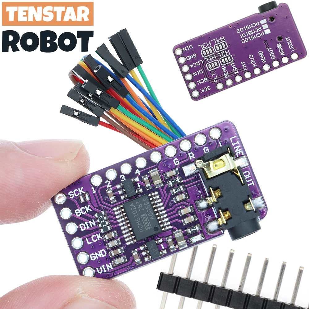 Interfejs I2S PCM5102A dekoder DAC GY-PCM5102 moduł odtwarzacza I2S dla Raspberry Pi płyta formatu pHAT… Interfejs I2S PCM5102A dekoder DAC GY-PCM5102 moduł odtwarzacza I2S dla Raspberry Pi płyta formatu pHAT…
