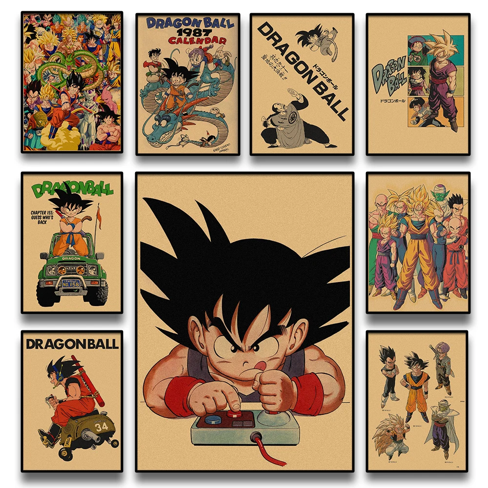 Japońskie otoczenie Anime Retro Dragon Ball plakat Goku Gohan Vegeta Piccolo Frieza obraz na płótnie drukuj… Japońskie otoczenie Anime Retro Dragon Ball plakat Goku Gohan Vegeta Piccolo Frieza obraz na płótnie drukuj…