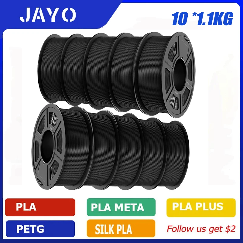 JAYO 10 rolek 1.75mm petg/PLA/pla plus/PLA + 2.0/tpu/abs/APLA/pla matowy/HS-PLA/jedwabny filament drukarka 3d… JAYO 10 rolek 1.75mm petg/PLA/pla plus/PLA + 2.0/tpu/abs/APLA/pla matowy/HS-PLA/jedwabny filament drukarka 3d…