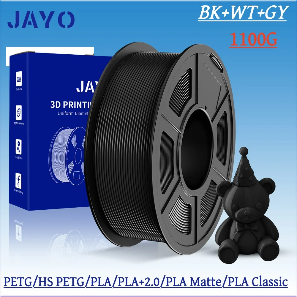 JAYO 1100G 3D HS PETG/PLA/PETG/PLA+/PLA Meta/PLA Matte Filament 1.75mm Materiały do druku 3D do 99% zdrutowych… JAYO 1100G 3D HS PETG/PLA/PETG/PLA+/PLA Meta/PLA Matte Filament 1.75mm Materiały do druku 3D do 99% zdrutowych…