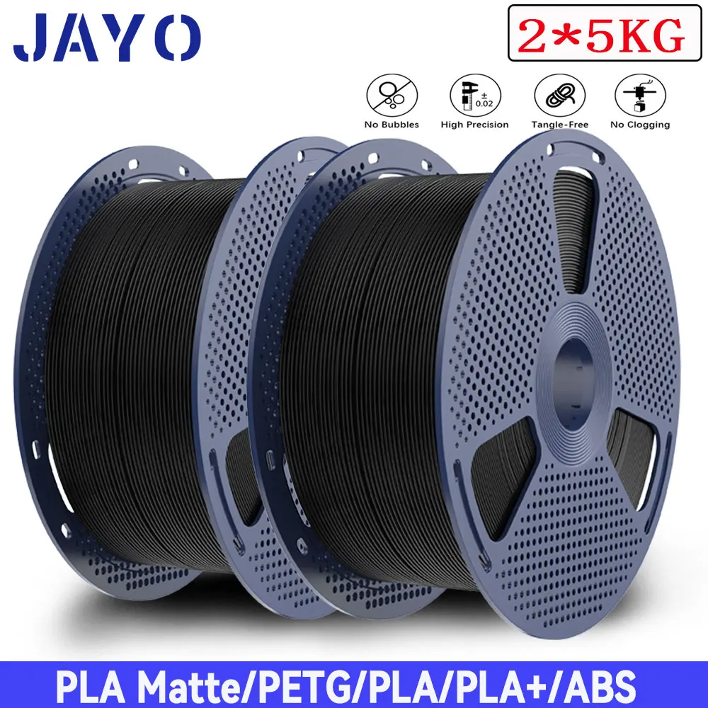 JAYO 2*5KG Filament do drukarki 3D PETG/PLA PLUS/ABS/PLA/PLA Matowy 1.75MM & Duża Szpula do Drukowania FDM DIY…