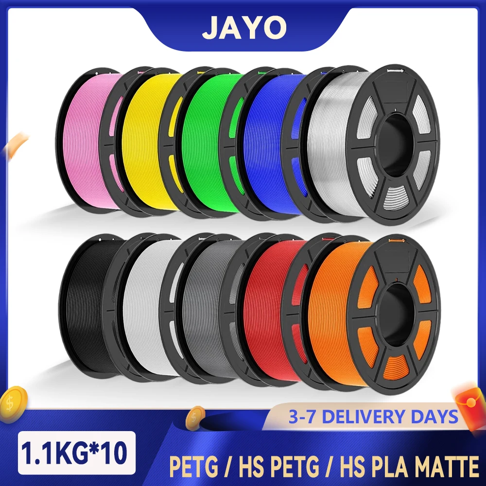 JAYO 3D PETG / HS Matte PETG / HS PLA matowy filament do drukarki 3D 1.75mm 1.1KG/rolka, schludnie nawinięty… JAYO 3D PETG / HS Matte PETG / HS PLA matowy filament do drukarki 3D 1.75mm 1.1KG/rolka, schludnie nawinięty…