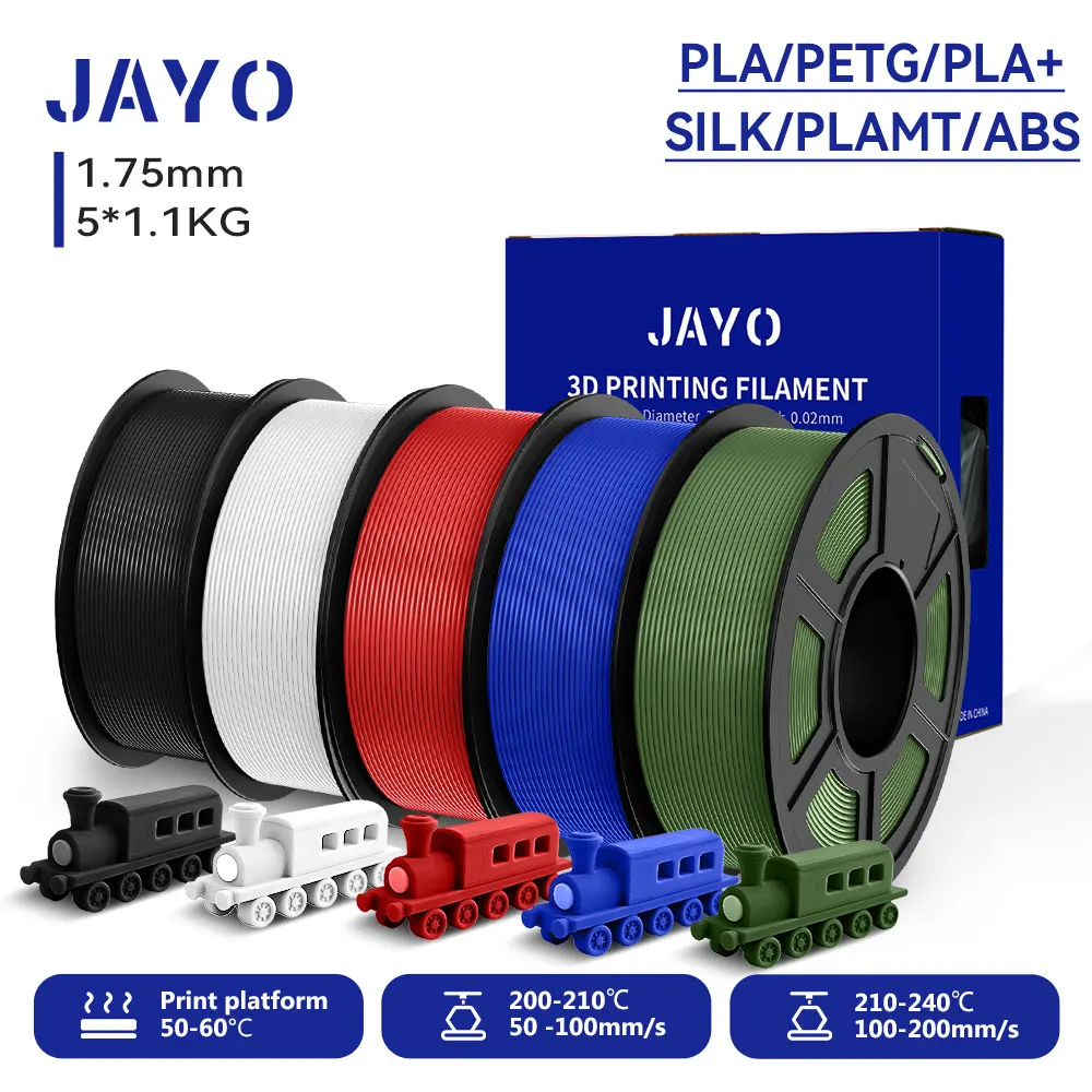 JAYO 3D PLA / SILK / PLA META / PETG / PLAMatte / ABS / High Speed PLA/ PLA PLUS Filament 3D 1,75 mm Filament…