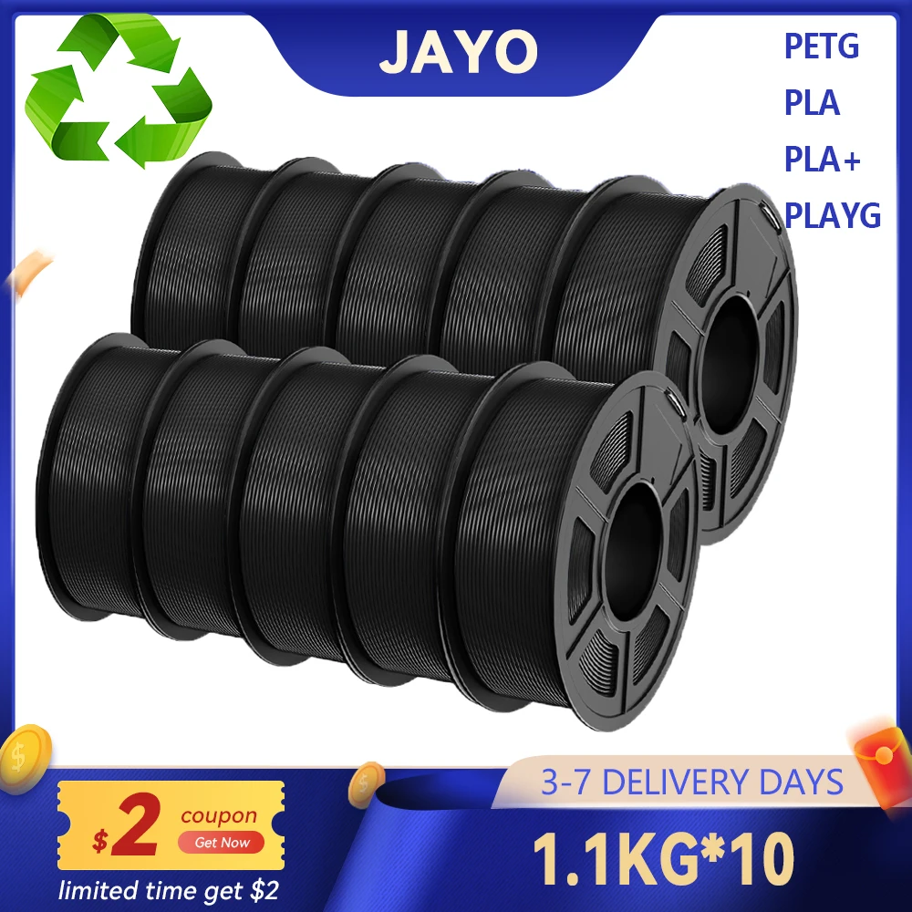 JAYO 5/10 rolek 3D PETG/PLA/PLA+/PLA matowy żarnik do drukarki 1.75mm bez pęcherzyków materiały do…