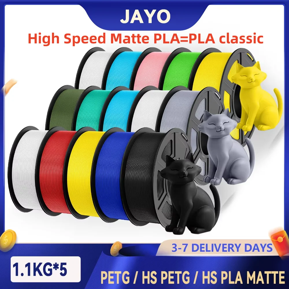 JAYO 5.5KG PETG 3D / Szybki Matowy PETG / PLA Klasyczny Filament do Drukarek 3D 1.75mm, Czysto Nawinięty PETG… JAYO 5.5KG PETG 3D / Szybki Matowy PETG / PLA Klasyczny Filament do Drukarek 3D 1.75mm, Czysto Nawinięty PETG…