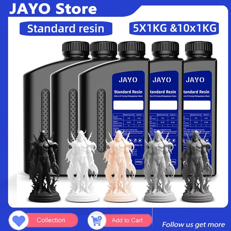 JAYO 5KG&10KG Standardowa żywica do drukarek 3D 405nm UV do drukarek LCD, łatwa w drukowaniu, dobra precyzja. JAYO 5KG&10KG Standardowa żywica do drukarek 3D 405nm UV do drukarek LCD, łatwa w drukowaniu, dobra precyzja.