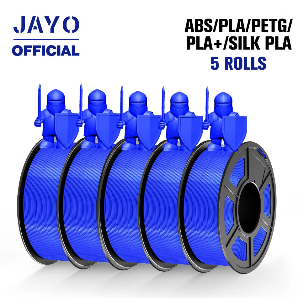 JAYO ABS/PLA META/PETG/SILK/TPU/drewno/tęcza/marmur Filament do drukarki 3D 1,75 mm 5 rolek materiałów do… JAYO ABS/PLA META/PETG/SILK/TPU/drewno/tęcza/marmur Filament do drukarki 3D 1,75 mm 5 rolek materiałów do…