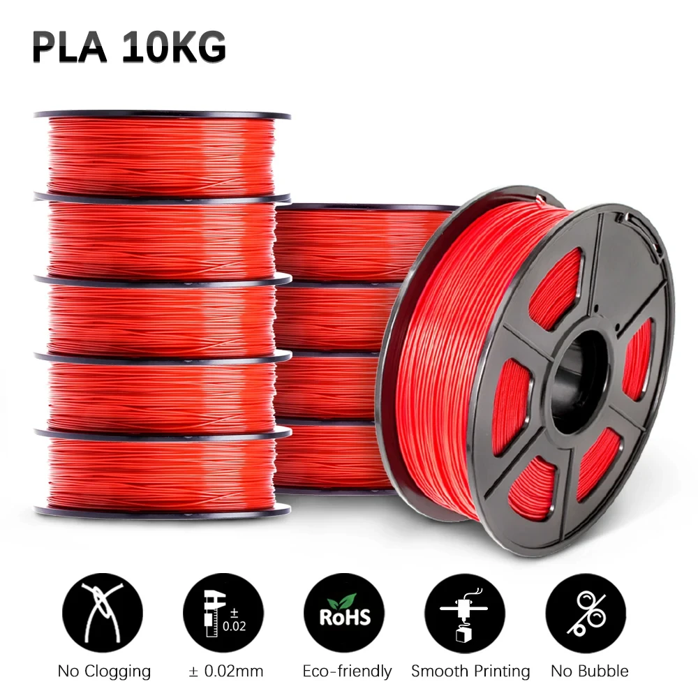 JAYO Część do drukarki 3D PETG/PLA Meta/PLA/SILK/PLA PLUS/TPU Filament 1,75 mm na 10 rolek FDM 100% bez…