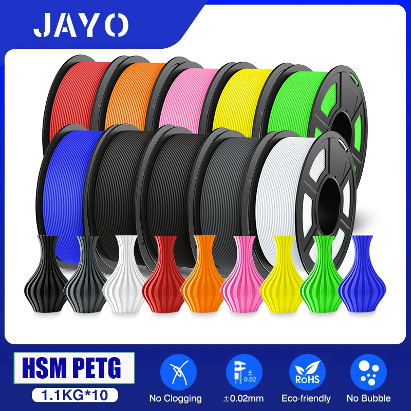 JAYO High Speed Matte PETG Wielokolorowy Mieszany Filament 10 Rolek 1,75mm Nietoksyczny Bez Pęcherzyków… JAYO High Speed Matte PETG Wielokolorowy Mieszany Filament 10 Rolek 1,75mm Nietoksyczny Bez Pęcherzyków…