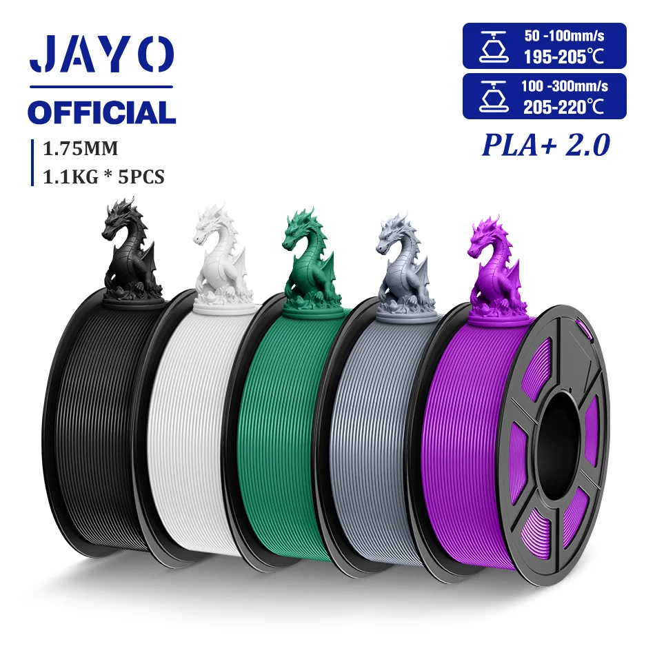 JAYO Updgrade 2.0 PLA+ Filament 3D 1,75 mm PLA Plus Filament do drukarki 3D Neatly Wound Filament 3D PLA do… JAYO Updgrade 2.0 PLA+ Filament 3D 1,75 mm PLA Plus Filament do drukarki 3D Neatly Wound Filament 3D PLA do…