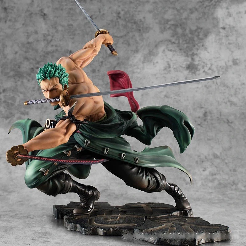 Jednoczęściowy 10CM rysunek zabawki Anime GK Roronoa Zoro trzy ostrza Sa-maksymalna kolekcja akcji z pcv…