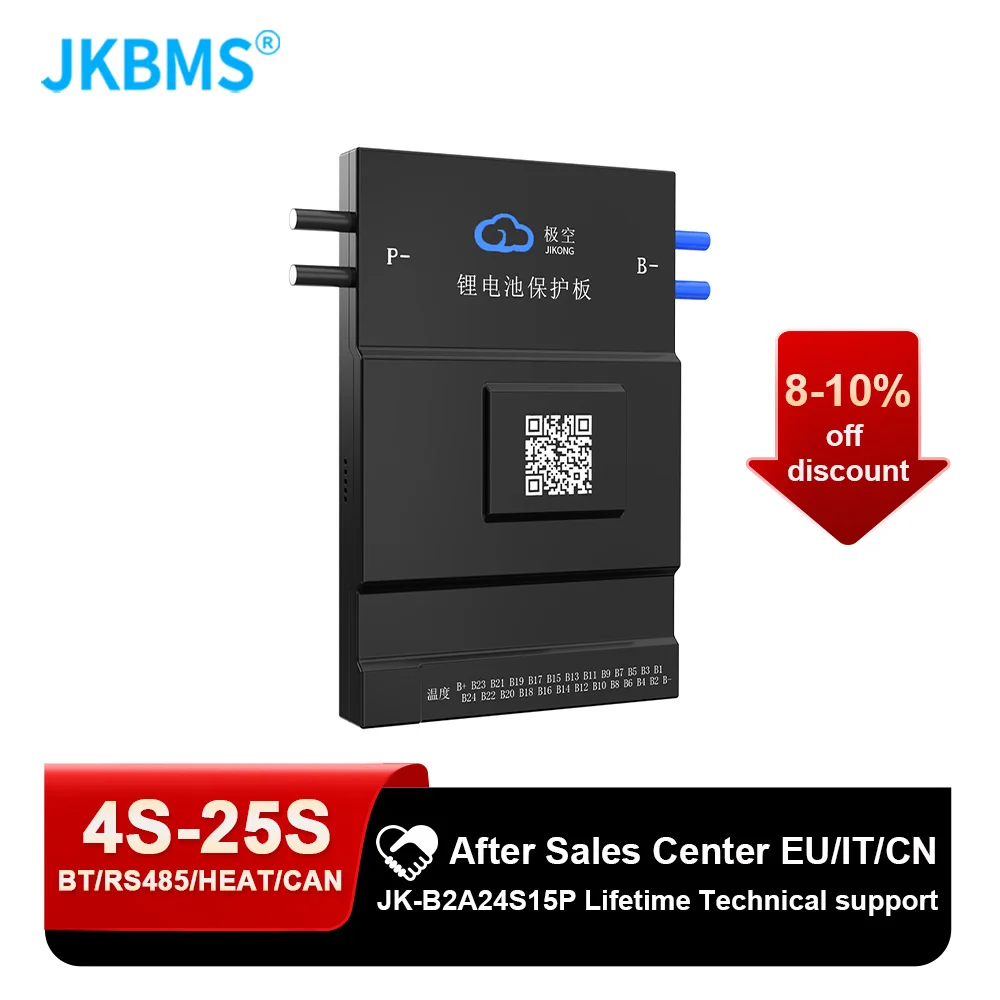 JKBMS Active Balance Bms 8S 12S 13S 14S 16S 17S 20S 24S Smart Bms 60A 80A 100A 150A 200A 600A Lifepo4 Li-Ion…