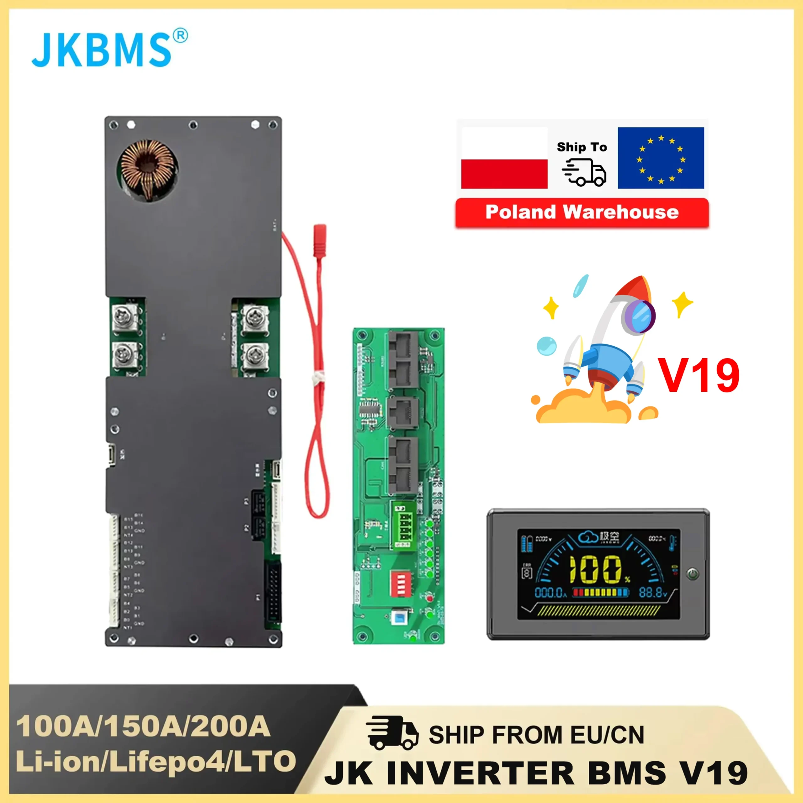 JKBMS V19 Inteligentny Inwerter BMS 8S 16S 24V 48V 100A 150A 200A Rodzinny System Magazynowania Energii… JKBMS V19 Inteligentny Inwerter BMS 8S 16S 24V 48V 100A 150A 200A Rodzinny System Magazynowania Energii…