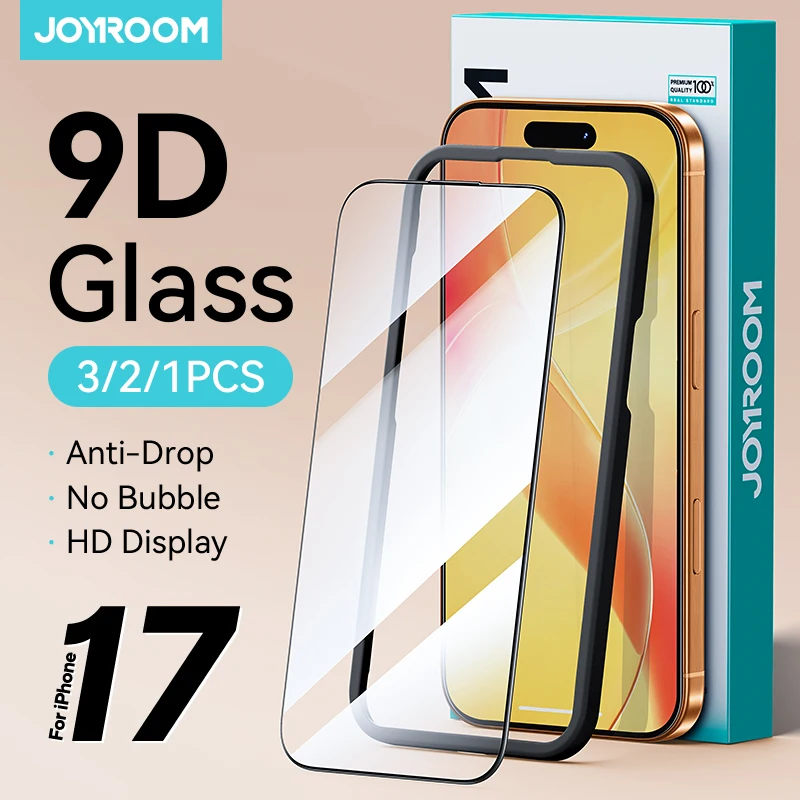 Joyroom 1/2/3 szt. Szkło Hartowane HD na Ekran iPhone 17 Pro Max, Pełna Ochrona Ekranu dla iPhone…