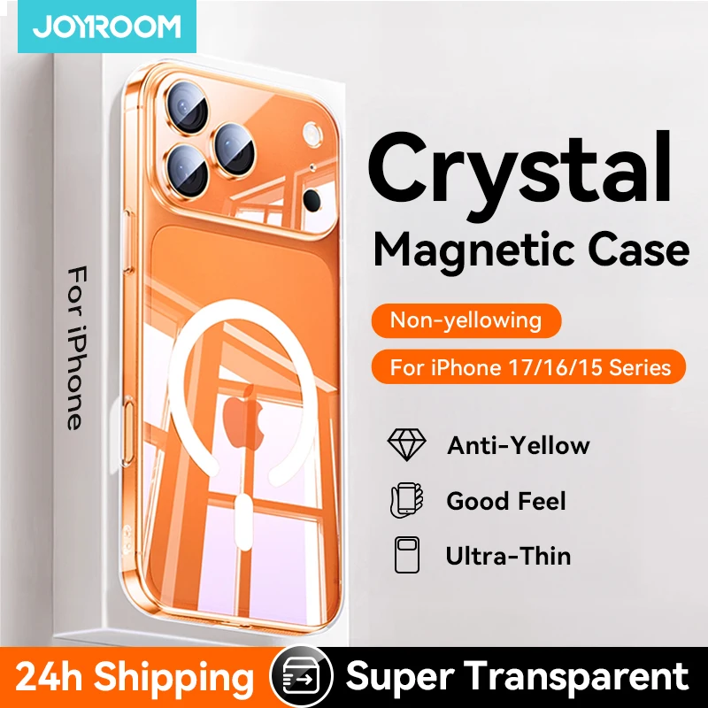 Joyroom Magnetyczne Etui do iPhone 17 16 Pro Max, Przezroczysta Osłona Antyżółknięcia do iPhone 17 Pro, Cienka…