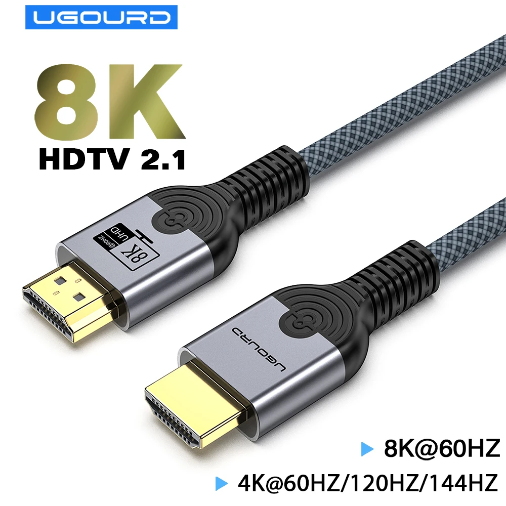 Kabel 2.1 zgodny z 8K HDMI, szybki, 48 Gb/s, dynamiczny HDR 8K/60Hz 4K/120 Hz UHD Kabel wideo o bardzo… Kabel 2.1 zgodny z 8K HDMI, szybki, 48 Gb/s, dynamiczny HDR 8K/60Hz 4K/120 Hz UHD Kabel wideo o bardzo…
