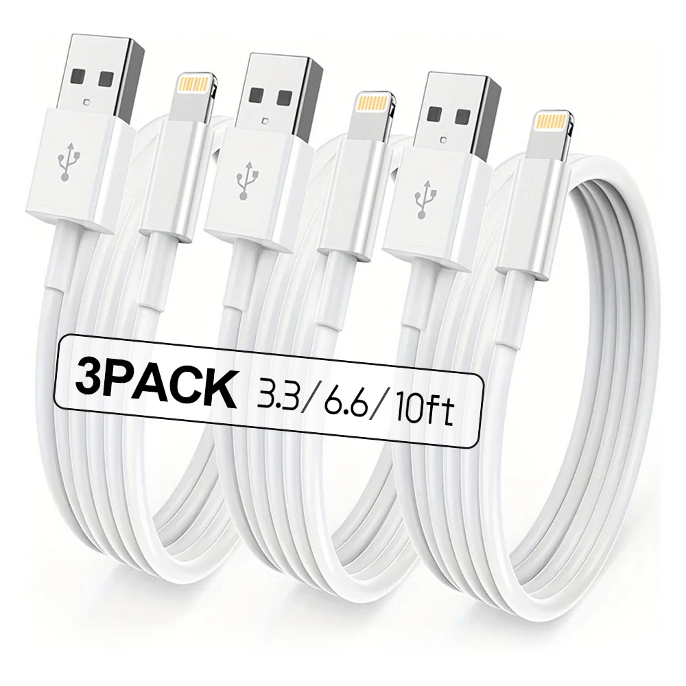 Kabel do ładowania z certyfikatem MFI, kompatybilny z iPhone 10, kabel USB do Lightning o długości 10 stóp… Kabel do ładowania z certyfikatem MFI, kompatybilny z iPhone 10, kabel USB do Lightning o długości 10 stóp…