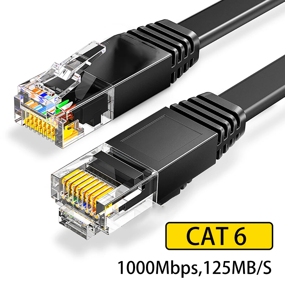 Kabel Ethernet Cat6 Płaski kabel Gigabitowy Szybki kabel internetowy 1000Mbps RJ45 Ekranowany kabel sieciowy… Kabel Ethernet Cat6 Płaski kabel Gigabitowy Szybki kabel internetowy 1000Mbps RJ45 Ekranowany kabel sieciowy…