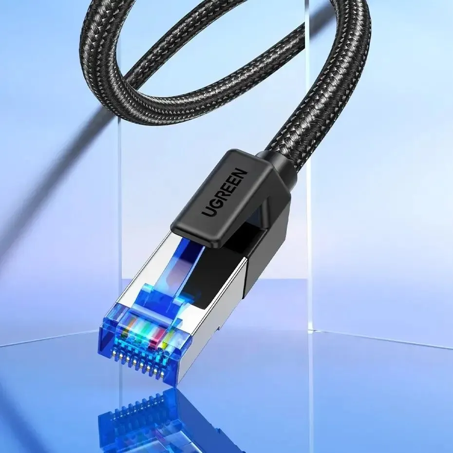 Kabel Ethernet UGREEN CAT8 CAT840Gbps 2000MHz Sieciowy bawełniany laptop Internet Lan Kabel PS 4 Router RJ45…