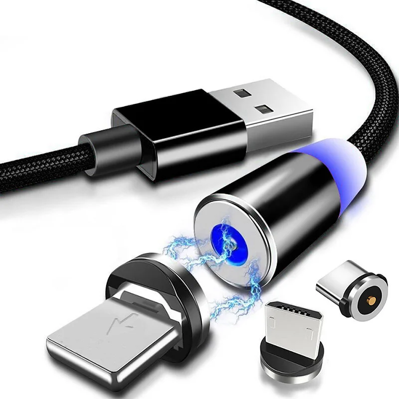 Kabel magnetyczny Micro USB typ C ładowarka magnetyczna kabel do iphone’a Huawei Samsung telefon komórkowy z…