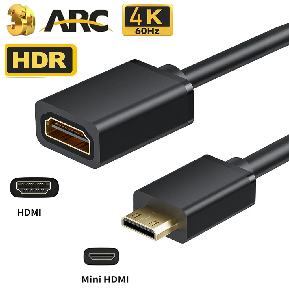 Kabel Mini HDMI 4K 60Hz HDmatters HDMI 2.0 Mini HDMI do HDMI adapter kablowy konwerter do tabletu kamera… Kabel Mini HDMI 4K 60Hz HDmatters HDMI 2.0 Mini HDMI do HDMI adapter kablowy konwerter do tabletu kamera…