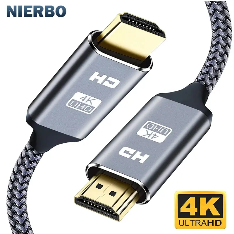 Kabel NIERBO HDMI 2.0 4K do PS4 PS3 Xbox Fire TV Stick Blue Ray Player HDR High Speed Ethernet 4K 60Hz Męski…