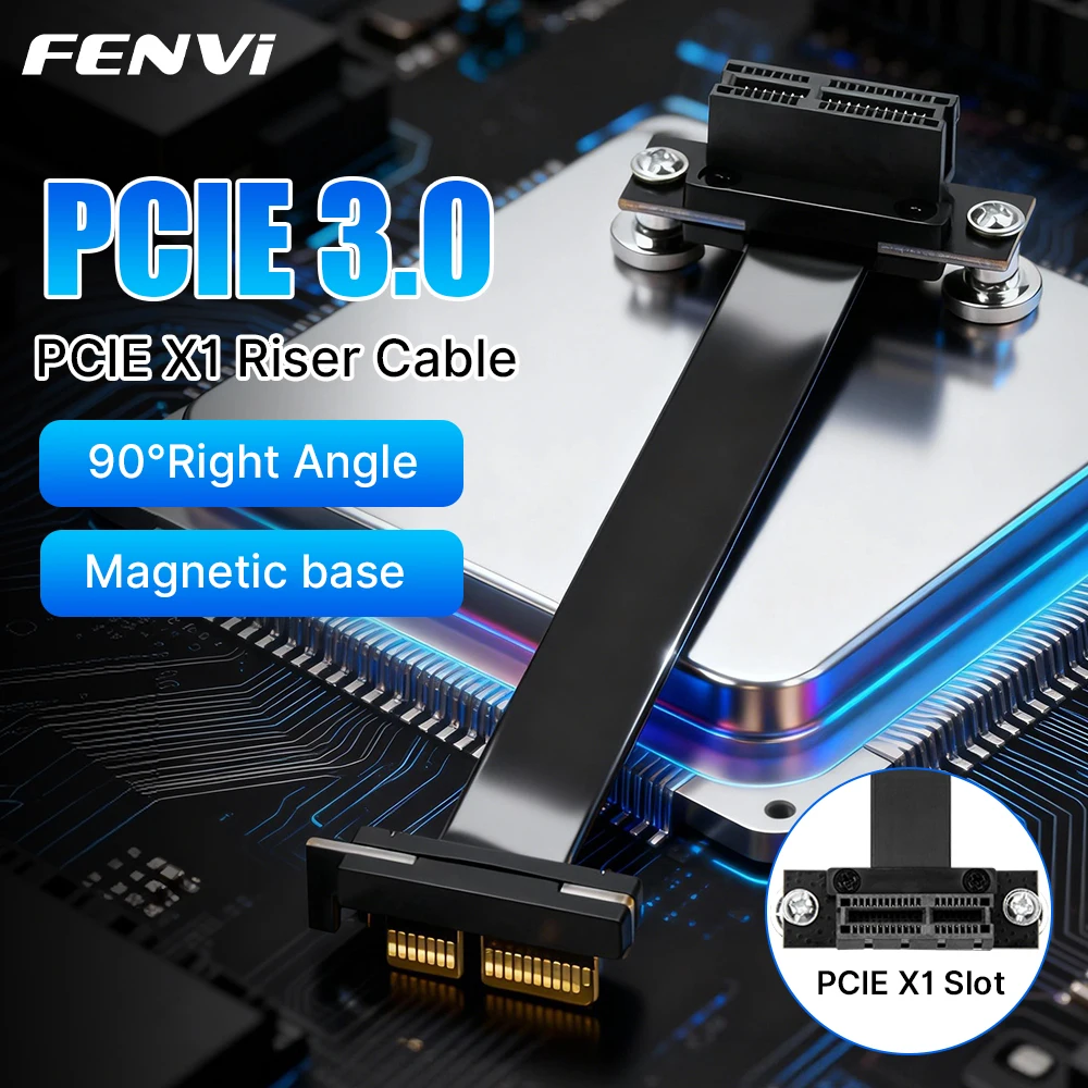 Kabel przedłużający FENVI PCIE 3.0 X1, kątowy 90 stopni, 8 Gbps, PCIe 3.0 X1 do X1, do kart PCI Express WiFi Kabel przedłużający FENVI PCIE 3.0 X1, kątowy 90 stopni, 8 Gbps, PCIe 3.0 X1 do X1, do kart PCI Express WiFi
