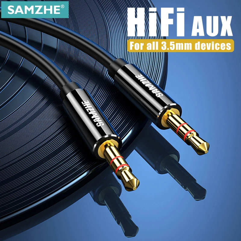 Kabel SAMZHE AUX kabel Audio 3.5mm kabel głośnikowy 3.5 MM do słuchawek JBL samochód Xiaomi Redmi 5 Plus…