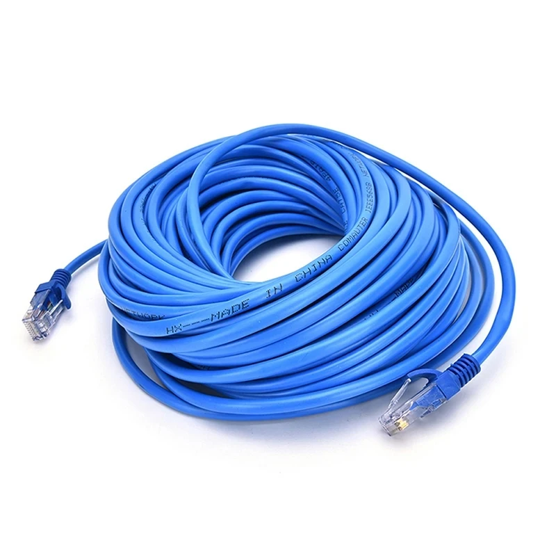 Kabel sieciowy Ethernet Cat5e RJ45 Patch Zewnętrzne wodoodporne przewody kablowe LAN do systemu kamer IP CCTV…