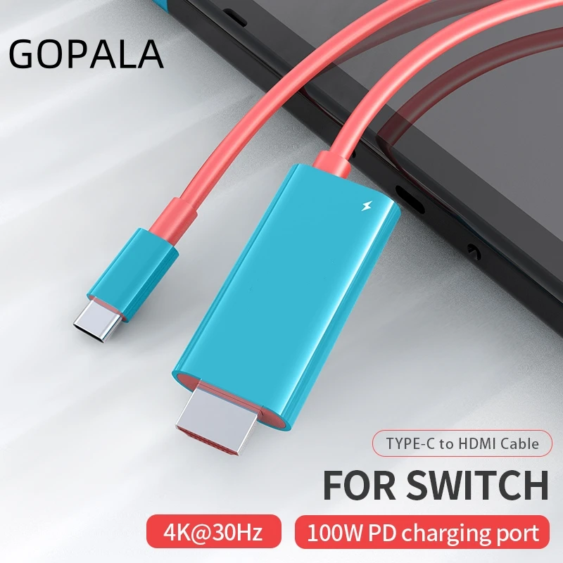 Kabel typu C do HDMI do gier HDTV z ładowaniem 4K 1080P 100W PD kompatybilny z laptopem, tabletem, telefonem… Kabel typu C do HDMI do gier HDTV z ładowaniem 4K 1080P 100W PD kompatybilny z laptopem, tabletem, telefonem…