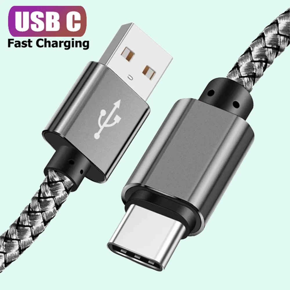 Kabel USB A do Type C do szybkiego ładowania 2A, nylonowy kabel do transmisji danych 1M 2M 3M do telefonów… Kabel USB A do Type C do szybkiego ładowania 2A, nylonowy kabel do transmisji danych 1M 2M 3M do telefonów…