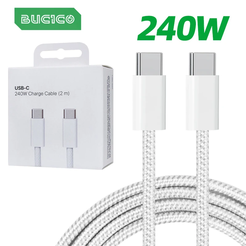 Kabel USB-C do USB-C 240W, szybkie ładowanie, pleciony kabel PD do iPhone 15 16 17E 17 Max, iPad Air, MacBook… Kabel USB-C do USB-C 240W, szybkie ładowanie, pleciony kabel PD do iPhone 15 16 17E 17 Max, iPad Air, MacBook…