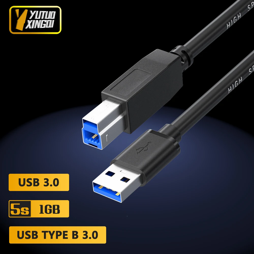 Kabel USB Typ A do USB 3.0 Typ B do Drukarki 3.0 Szybki Kwadratowy Port Transmisji Danych Połączenie… Kabel USB Typ A do USB 3.0 Typ B do Drukarki 3.0 Szybki Kwadratowy Port Transmisji Danych Połączenie…