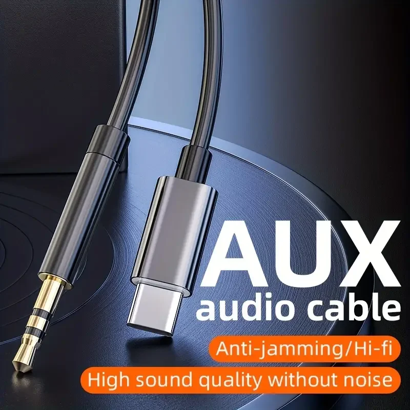 Kabel USB Typ C do 3.5mm Jack Audio Aux Splitter Adapter do Głośników Samochodowych Słuchawek do Androida… Kabel USB Typ C do 3.5mm Jack Audio Aux Splitter Adapter do Głośników Samochodowych Słuchawek do Androida…