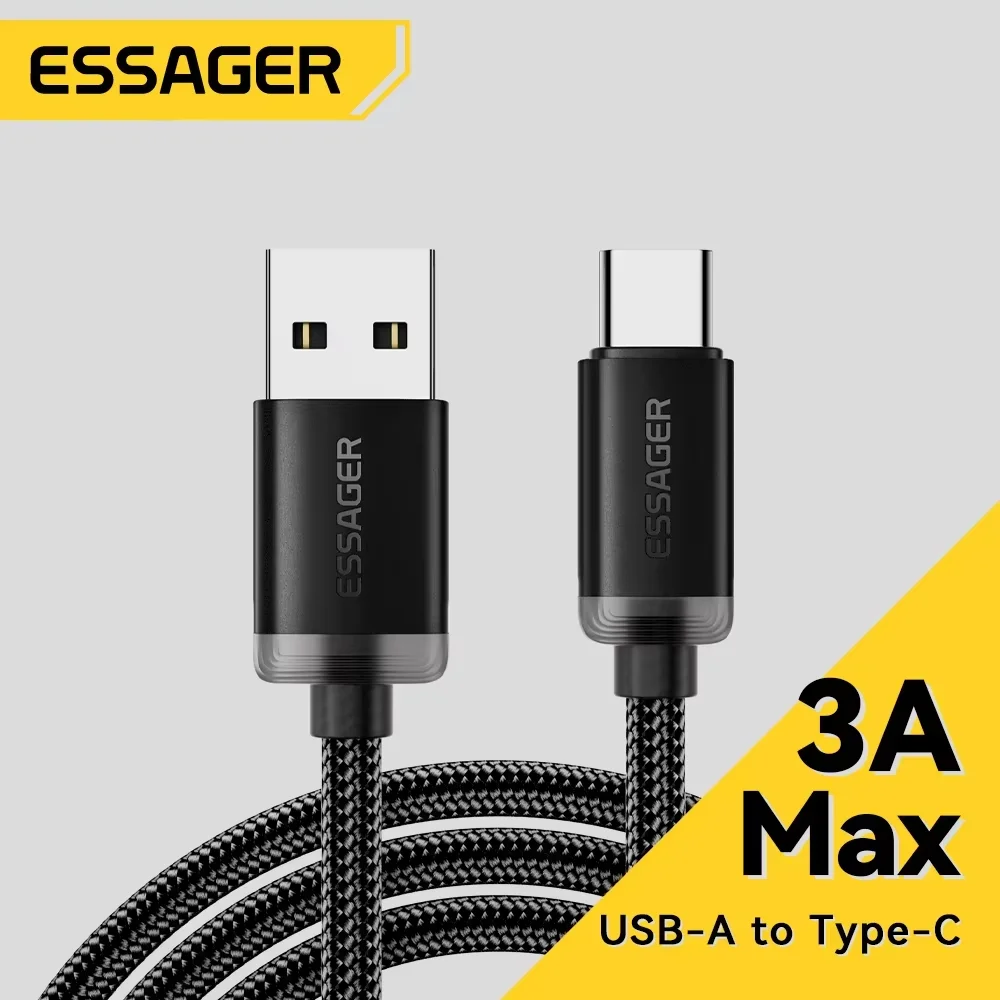 Kabel USB Type C Essager 3A, kabel USB A do Type C do szybkiego ładowania, do iPhone 15, Samsung, Xiaomi… Kabel USB Type C Essager 3A, kabel USB A do Type C do szybkiego ładowania, do iPhone 15, Samsung, Xiaomi…