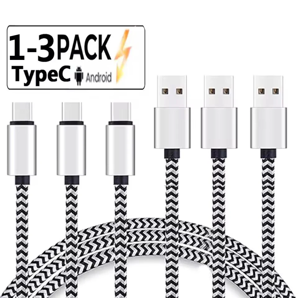 Kabel USB typu C 2.4A Szybkie ładowanie Ładowarka do akumulatora Przewód Tkany nylonowy kabel do transmisji… Kabel USB typu C 2.4A Szybkie ładowanie Ładowarka do akumulatora Przewód Tkany nylonowy kabel do transmisji…