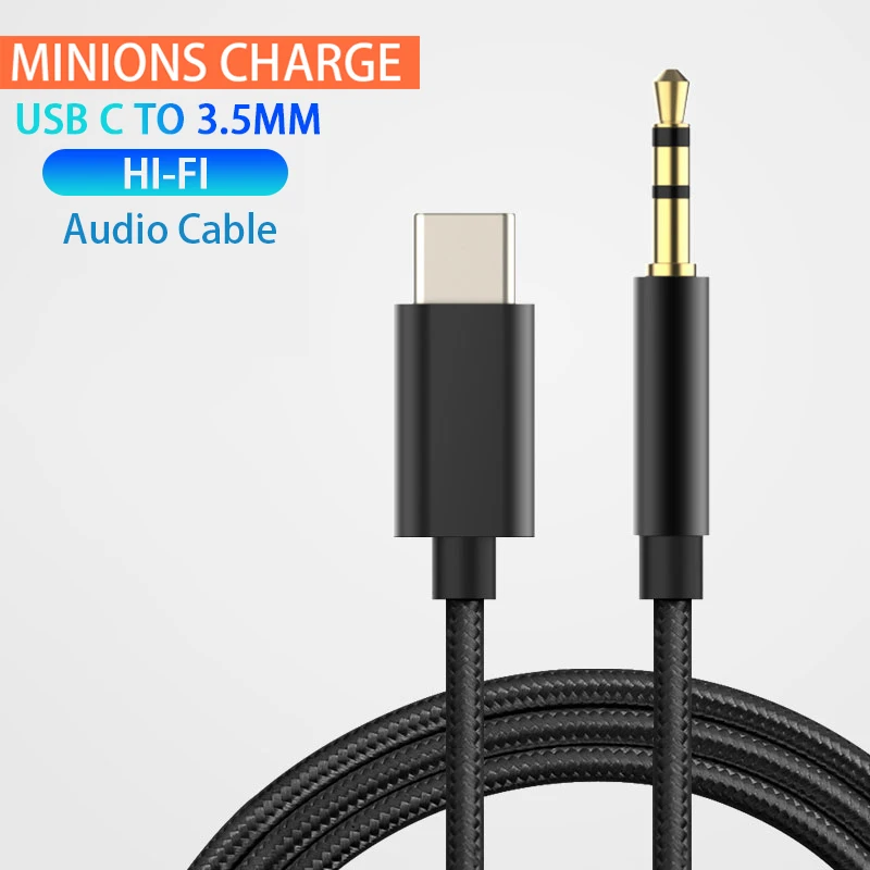 Kabel USB typu C do 3,5 mm Aux Audio Zestaw słuchawkowy Głośnik Adapter gniazda słuchawkowego Samochodowy Aux…