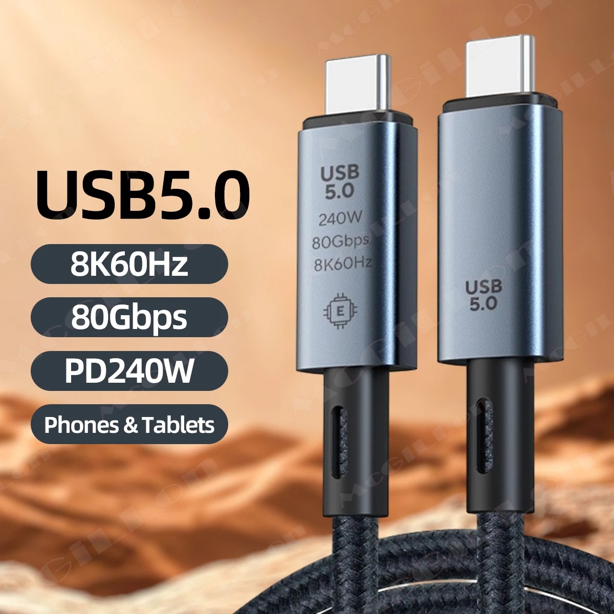 Kabel USB5 80Gbps 240W 8K do Thunderbolt 5 Type C Szybkie ładowanie Thunderbolt 4 USB 5.0 USB-C do C Kabel do… Kabel USB5 80Gbps 240W 8K do Thunderbolt 5 Type C Szybkie ładowanie Thunderbolt 4 USB 5.0 USB-C do C Kabel do…