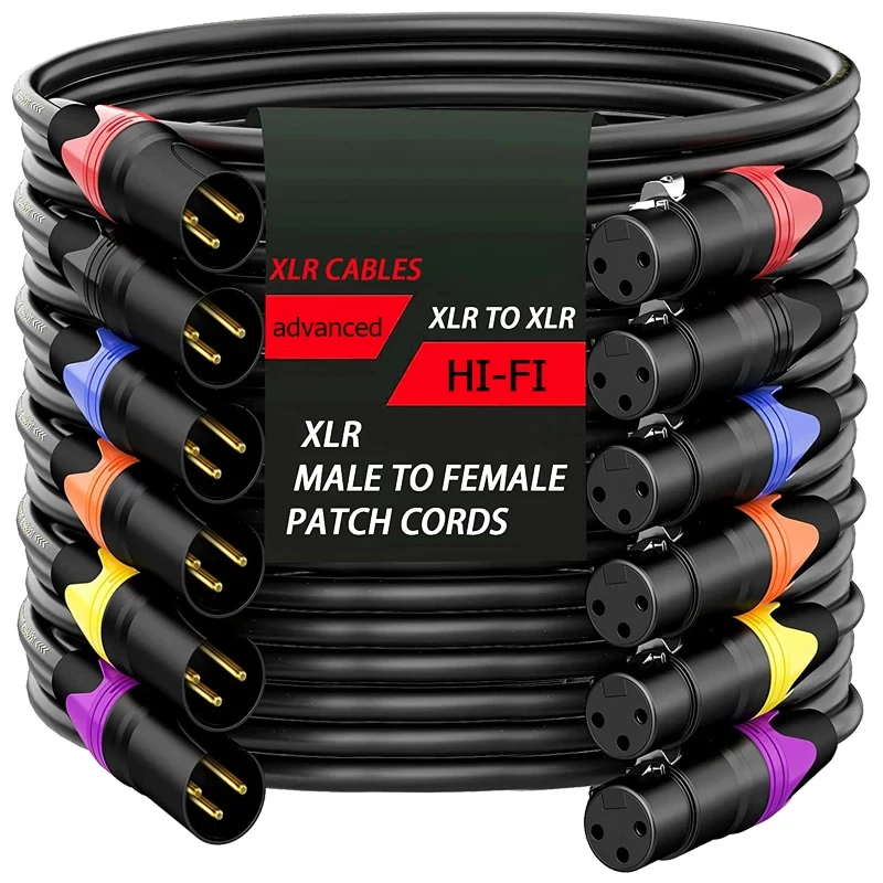 Kabel XLR męski na XLR żeński do profesjonalnego nagrywania Linia przedłużająca Zbalansowany mikser XLR… Kabel XLR męski na XLR żeński do profesjonalnego nagrywania Linia przedłużająca Zbalansowany mikser XLR…