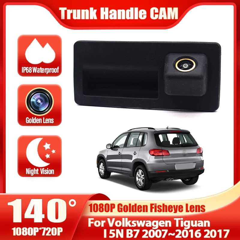Kamera cofania HD 1080P szerokokątna montowana w uchwycie klapy bagażnika do Volkswagen Tiguan I 5N B7 2007… Kamera cofania HD 1080P szerokokątna montowana w uchwycie klapy bagażnika do Volkswagen Tiguan I 5N B7 2007…