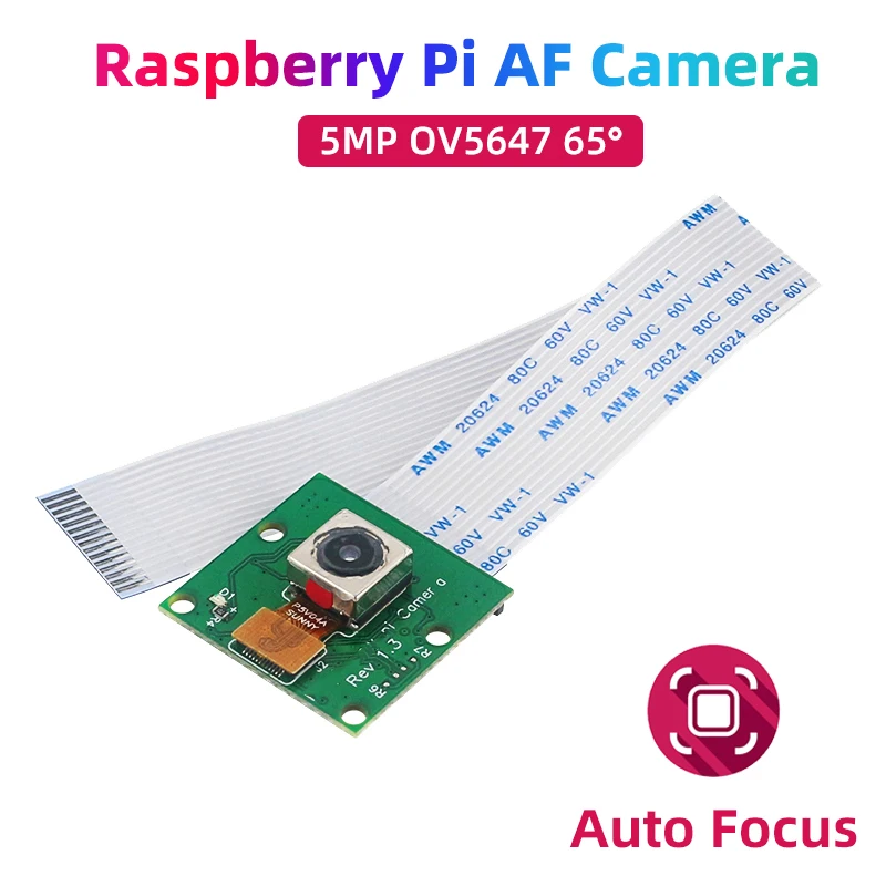 Kamera Raspberry Pi AF 5 MP OV5647 z automatyczną regulacją ostrości 65 ° Moduł kamery z interfejsem 15Pin dla…